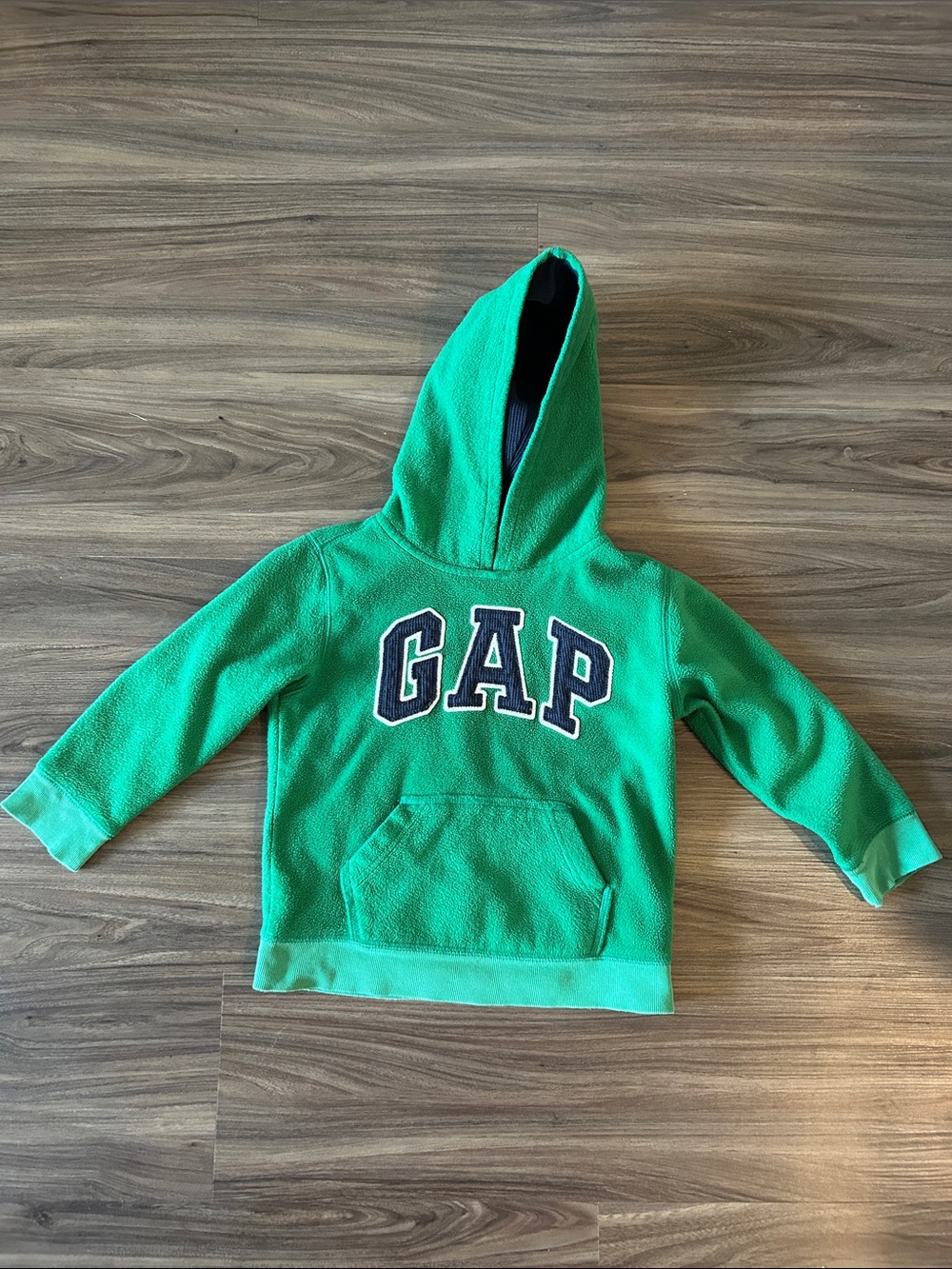 GAP Kids Bright Green Hooded Sweatshirt with Navy Logo